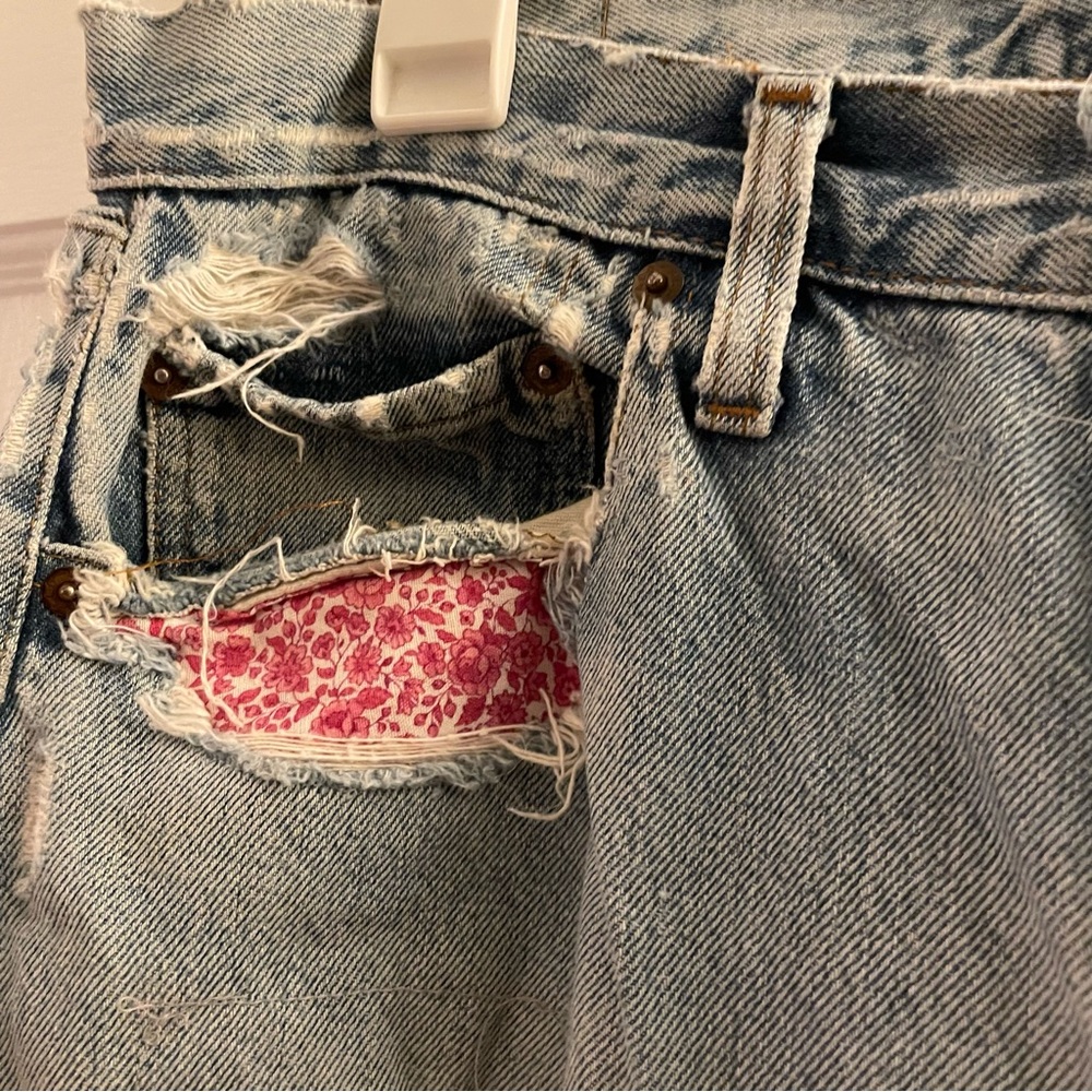 Vintage 90s Levis Grateful Dead Patchwork Hippie Festival Jeans - Picture 9 of 13